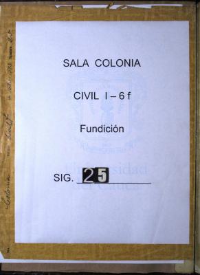 Libro de fundición en que están asentados los derechos…