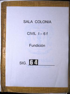 Libro de fundición en que constan las cantidades de…