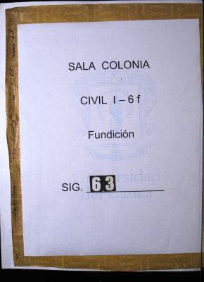 Libro de fundición en que constan las cantidades de…