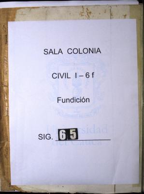 Libro de fundición en que constan las cantidades de…