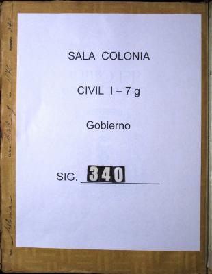 Auto del Gobernador y Capitán General de la ciudad…