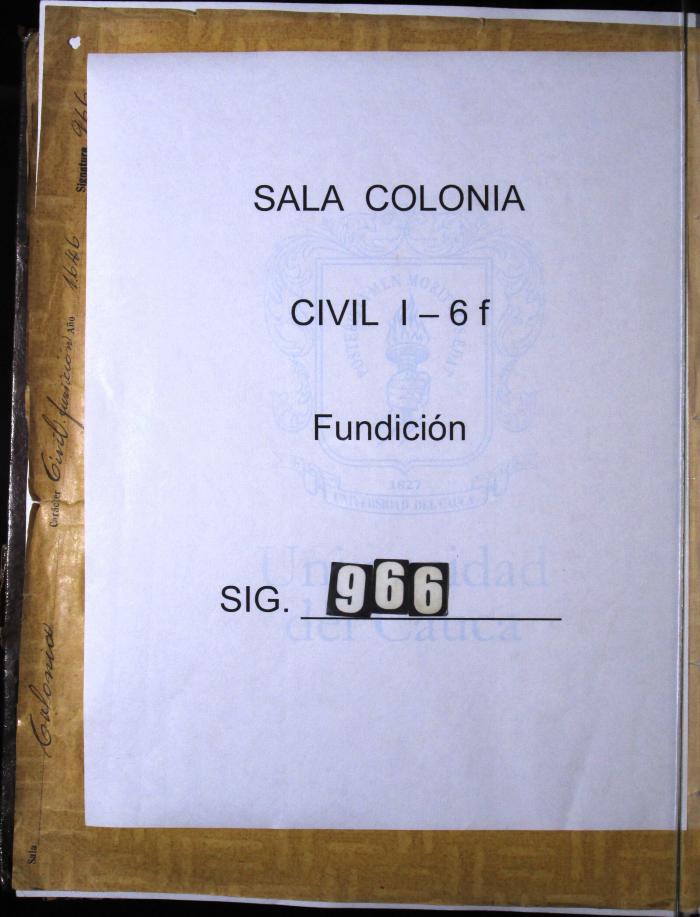 Libro de fundición llevado por los Oficiales Reales y…