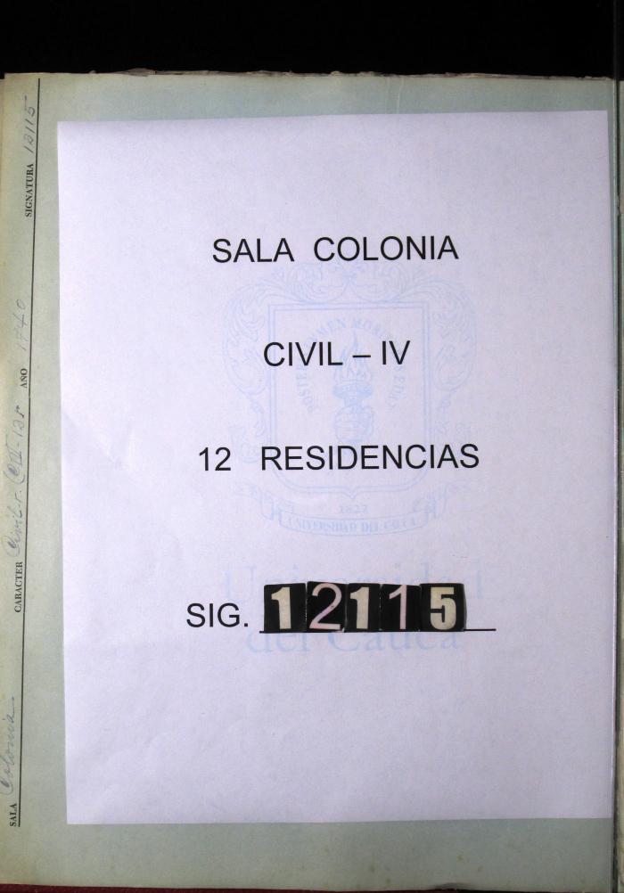 Juicio de residencia seguido contra Juan de Solórzano por…